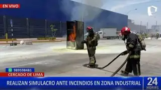 Municipalidad de Lima realiza simulacro de incendio en zona industrial