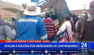 Puno: Atacan a policías por intervención de mercadería de contrabando