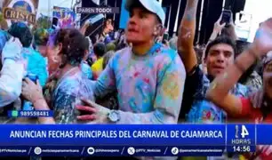 ¡Tome nota!: Anuncian las fechas principales del Carnaval de Cajamarca