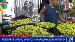 A pesar de sobreproducción, precios del limón, mango y maracuyá no bajan en Los Olivos