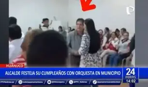 Escándalo en Huánuco: Alcalde celebra su cumpleaños con orquesta dentro del Municipio