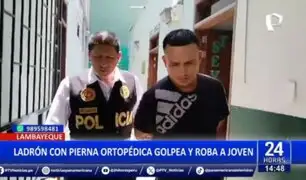 Lambayeque: Delincuente con pierna ortopédica golpea y roba a joven