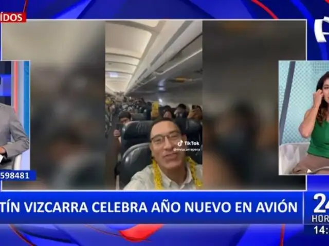 Pasó Año Nuevo en el aire: Martín Vizcarra recibió el 2025 en avión