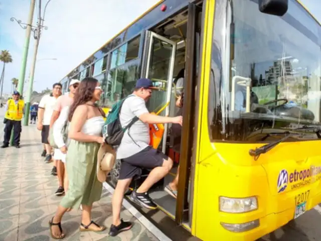 Chorrillos: servicio playero del Metropolitano estará disponible los fines de semana