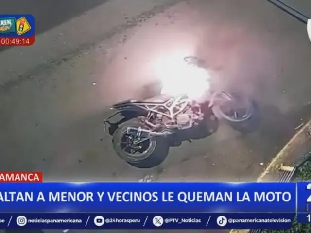 Salamanca: Vecinos queman moto de ladrones que asaltaron a menor