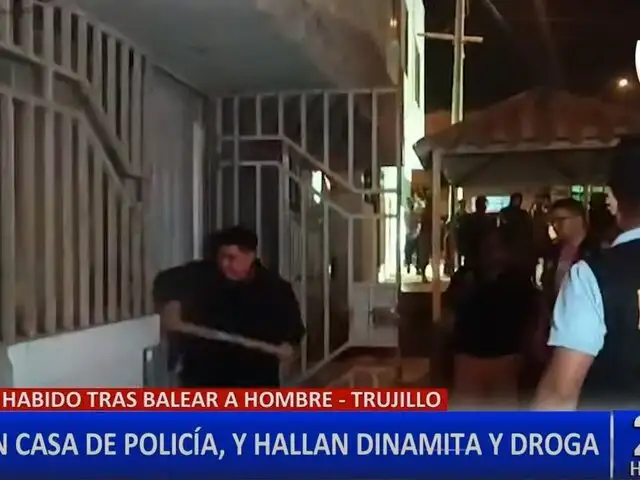 Encuentran dinamita y droga en casa de policía que disparó a un hombre en Trujillo