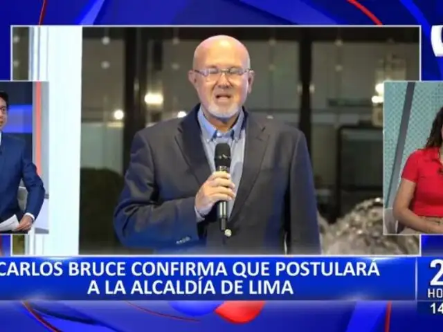 Carlos Bruce no descarta postular a la Alcaldía de Lima: "Hay una posibilidad"