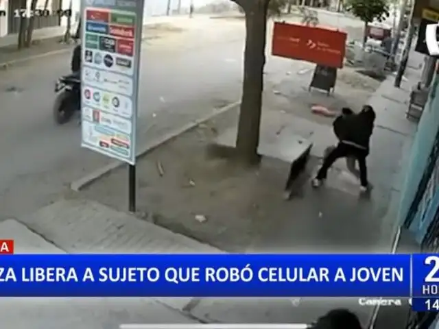 Piura: Capturan a delincuente que robó celular a joven, pero jueza lo libera