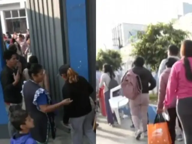 Acamparon en exteriores de colegio: padres madrugan para asegurar vacantes escolares en Santa Anita