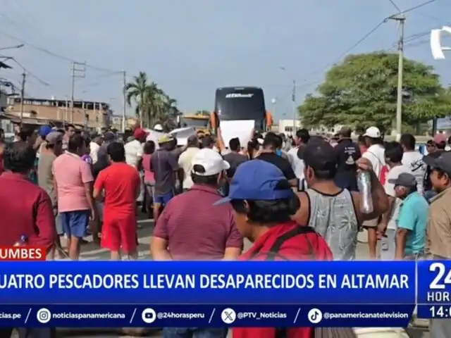 Familias de pescadores desaparecidos en Tumbes exigen intensificación de la búsqueda