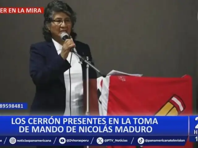 Madre de Vladimir Cerrón estuvo en toma de mando de Nicolás Maduro