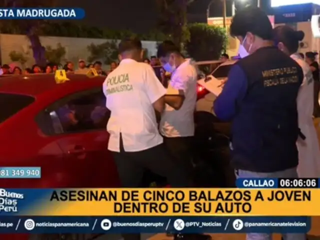 Asesinan a balazos a un hombre dentro de su auto en el Callao