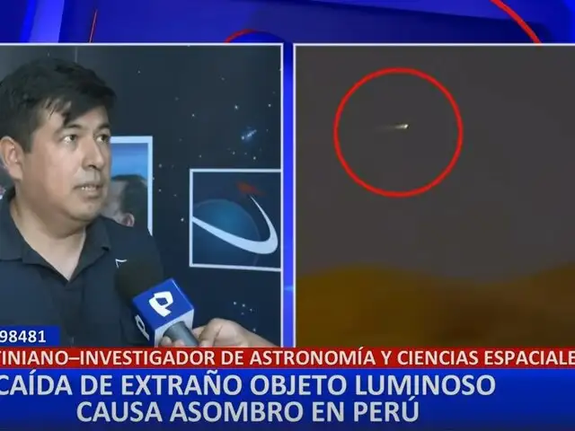 Agencia Espacial del Perú descarta que objetos luminosos avistados en el cielo sean meteoritos