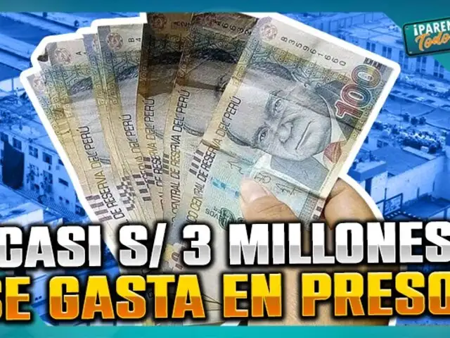 Gobierno gasta cerca de 3 millones de soles en alimentación para presos