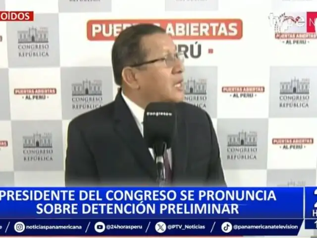 Salhuana pide sesión extraordinaria para debatir observaciones a la ley de detención preliminar