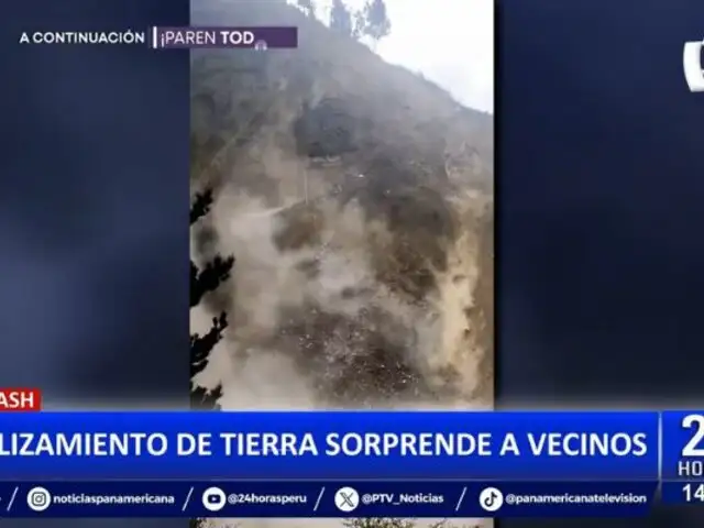 Deslizamiento de tierra sorprende a vecinos en Áncash