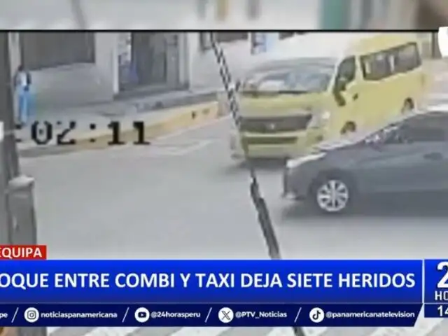 Accidente en Arequipa: Al menos 7 heridos tras choque entre combi y taxi