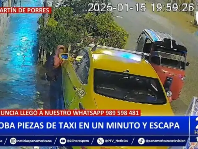 SMP: Captan a delincuente robando piezas de un taxi estacionado