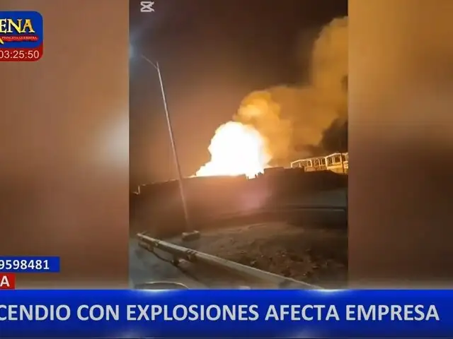 Incendio con explosiones en planta de empresa industrial genera pánico en Marcona