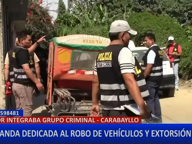 Policía desarticula banda criminal dedicada al sicariato y extorsión en Carabayllo