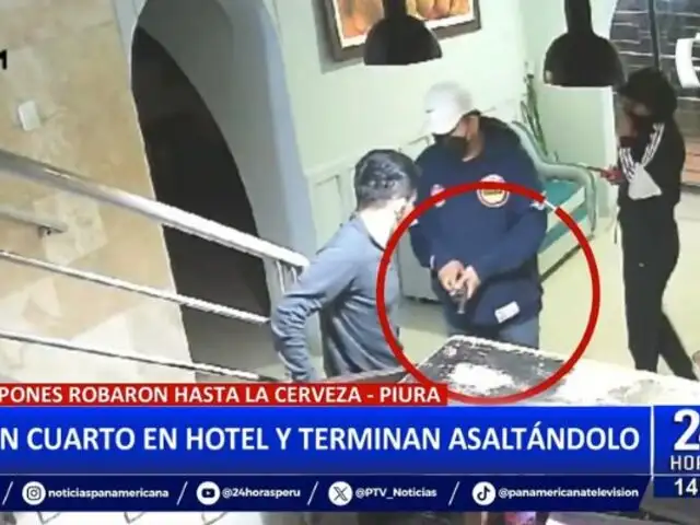 Piura: Pareja de delincuentes piden cuarto de hotel y se roban las ganancias del día