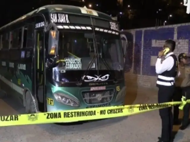 SJM: chofer y niña resultan heridos tras ataque a balazos contra bus de transporte público