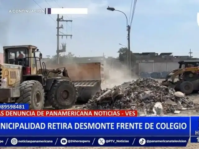 Tras denuncia de Panamericana: Municipio de VES retira desmonte frente a colegio