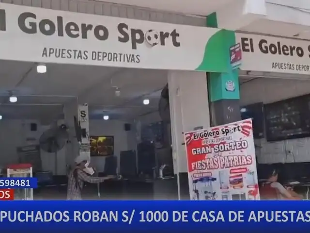 Iquitos: delincuentes armados roban mil soles de una casa de apuestas