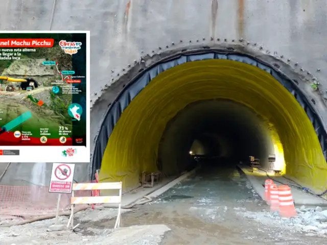 MTC prepara construcción de 'Túnel Machu Picchu' que tendrá cerca de 2 mil metros