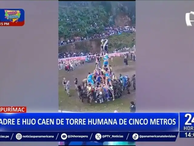 Apurímac: Padre e Hijo caen de torre humana durante concurso de baile