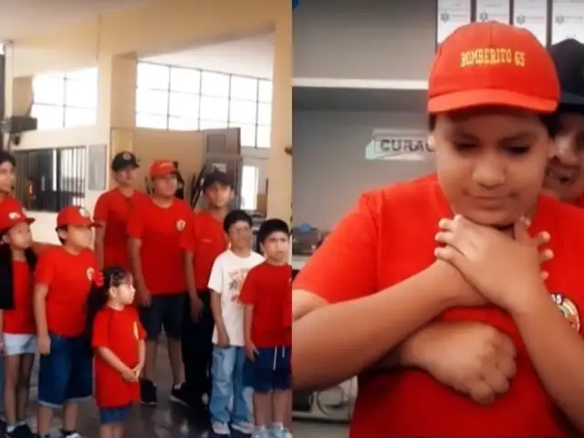 Niños aprenden primeros auxilios y técnicas de rescate en taller de mini bomberos