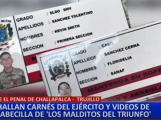 Carnés del Ejército y videos comprometedores hallados en operativo contra banda criminal en Trujillo