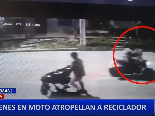 Jóvenes en moto atropellan brutalmente a reciclador en Iquitos