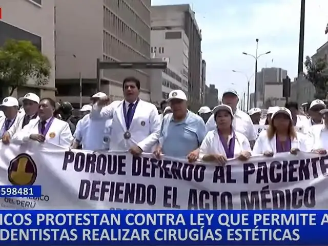 Médicos protestan contra ley que permite a odontólogos hacer procedimientos estéticos