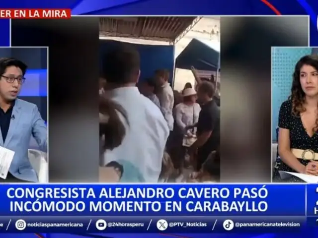 Incómodo momento: Congresista Alejandro Cavero es increpado por vecinas de Carabayllo