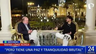 López Aliaga asegura que Perú “tiene una paz y tranquilidad brutal”