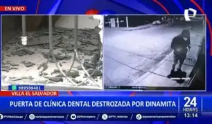 VES: Destrozan puerta de clínica dental con dinamita