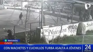 Cusco: delincuentes con machetes y cuchillos asalta a jóvenes en losa deportiva