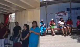 Personal de salud celebra cumpleaños mientras pacientes hacen cola a la espera de ser atendidos