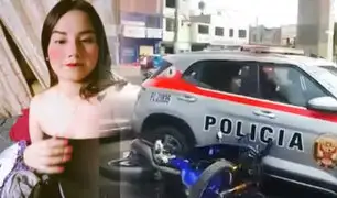 Patrullero impacta contra una motocicleta en SJL dejando dos personas graves