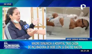 Madre denuncia a hospital tras caída de incubadora de su bebé con 16 días de nacida