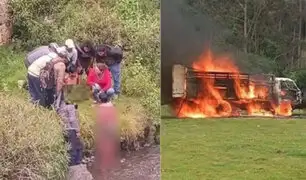 Cusco: presuntos ladrones fueron desnudados, golpeados y obligados a quemar su vehículo