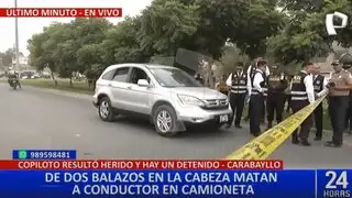 Carabayllo: sicario asesina a conductor y deja gravemente herido a copiloto