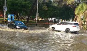 Piura: Río Serrán aumenta su caudal por lluvias haciendo que pobladores se arriesguen  al cruzarlo