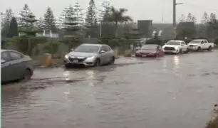 A tomar precauciones: Av. Alipio Ponce inundada por desborde de río Surco