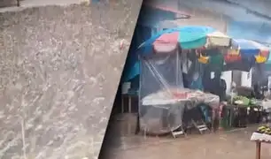 Torrencial lluvia de 7 horas convierte calles en riachuelos en Yurimaguas