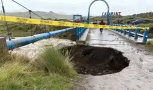 Arequipa: clausuran puente tras severos daños en su estructura por incremento de caudal de río