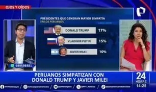 Trump, Putin y Milei entre los presidentes que generan mayor simpatía entre peruanos