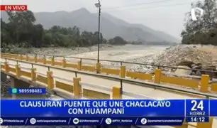 Clausuran puente que une Chaclacayo con Huampaní