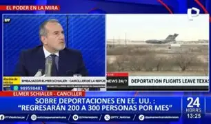 Canciller Schialer sobre deportaciones en EE.UU.: "Regresarán 200 a 300 peruanos por mes"